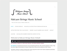 Tablet Screenshot of halcyonstringsmusicschool.com
